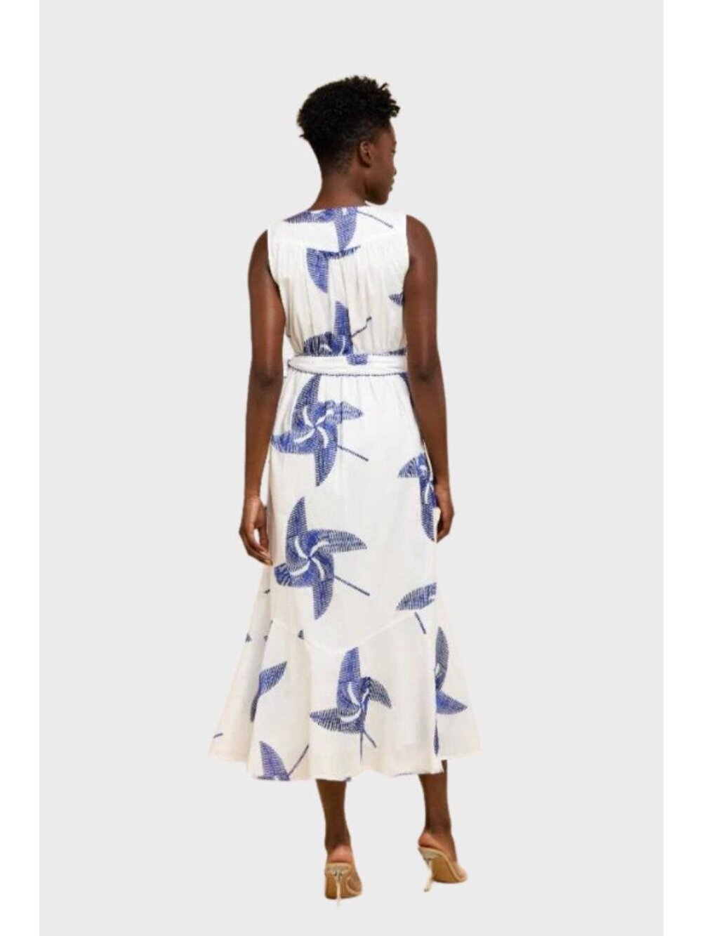 NWT CIEBON Kaiden Embroidered Tie Belt Maxi Wrap Dress Size Small - Picture 4 of 11